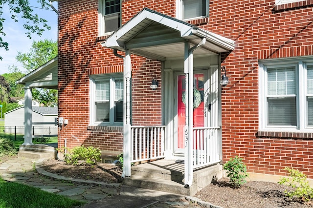 631 Main St, Tatamy, PA 18085 - entrance to property with brick siding