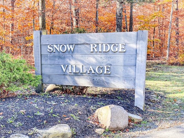 view of community sign