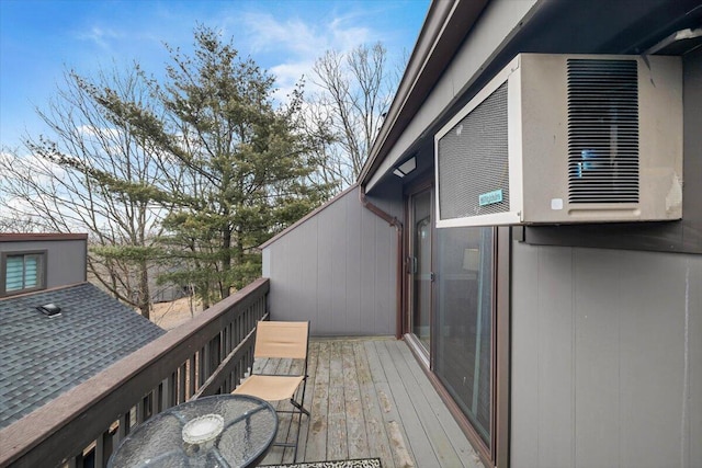 balcony with ac unit