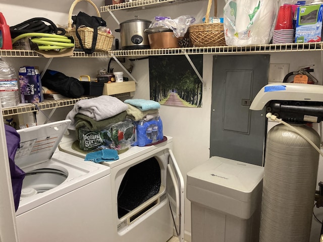 washroom with laundry area and separate washer and dryer