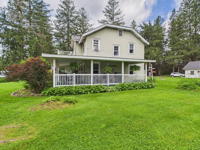 203 Old Rte 940, Pocono Pines, PA 18350 - view of front of home with covered porch and a front yard