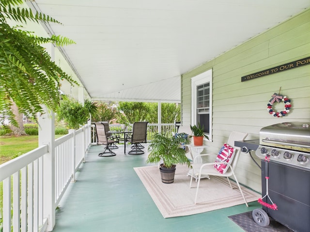 203 Old Rte 940, Pocono Pines, PA 18350 - porch with area for grilling