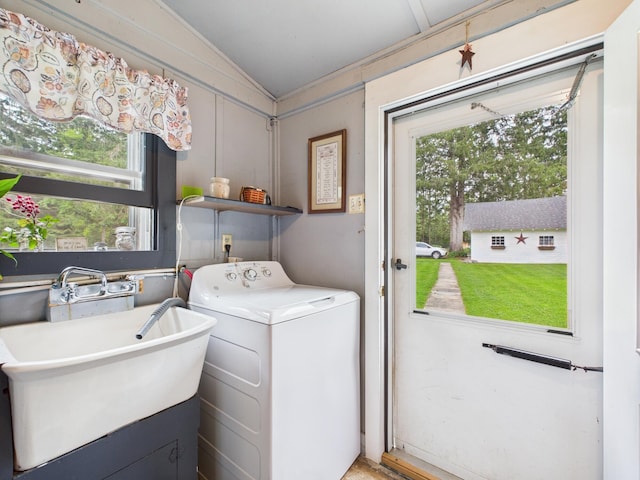 203 Old Rte 940, Pocono Pines, PA 18350 - washroom featuring washer / dryer and plenty of natural light