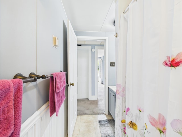 203 Old Rte 940, Pocono Pines, PA 18350 - bathroom featuring tile patterned floors and vanity