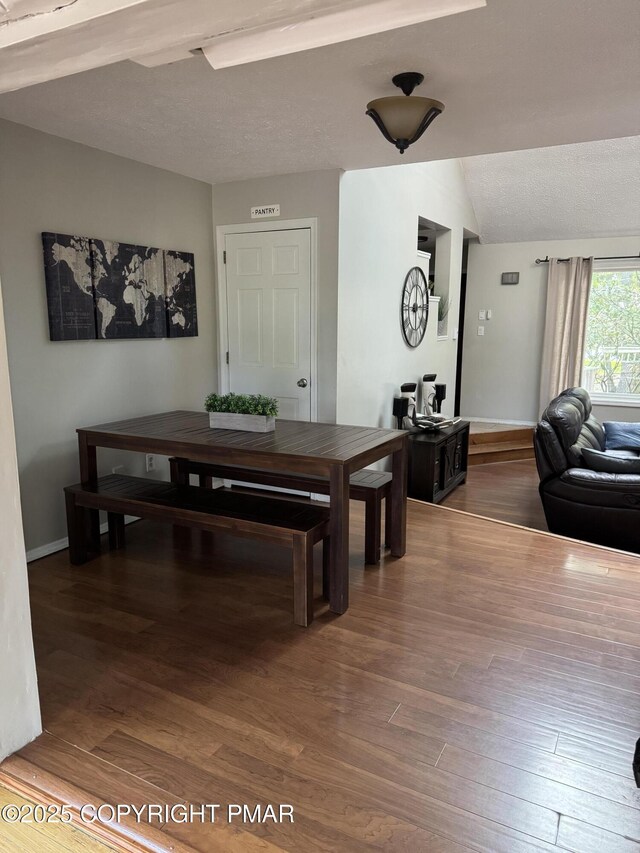 108 Bayberry Ct, Stroudsburg, PA 18360 - living room with wood finished floors, lofted ceiling, and a baseboard radiator