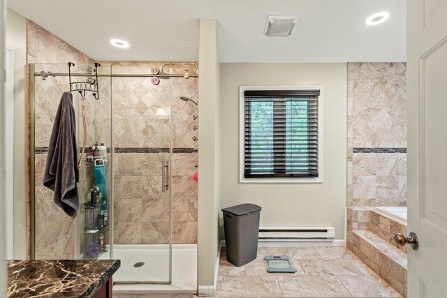 108 Bayberry Ct, Stroudsburg, PA 18360 - bedroom with multiple windows, a wall mounted AC, wood finished floors, a textured ceiling, and ceiling fan