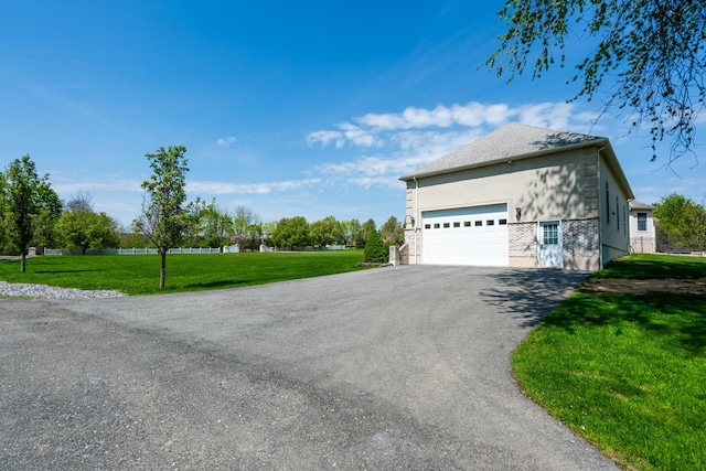 901 Meyer Rd, Nazareth, PA 18064 - view of property exterior featuring a yard, an attached garage, and driveway