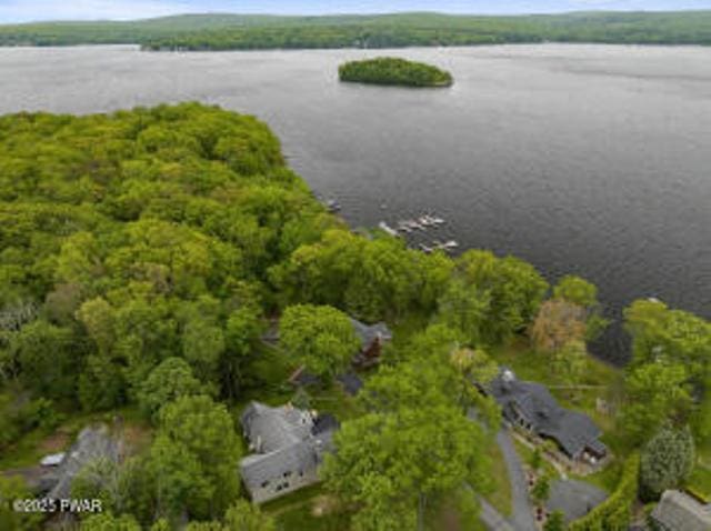 7 Shore Line Dr, Lakeville, PA 18438 - aerial view of property's location featuring a large body of water
