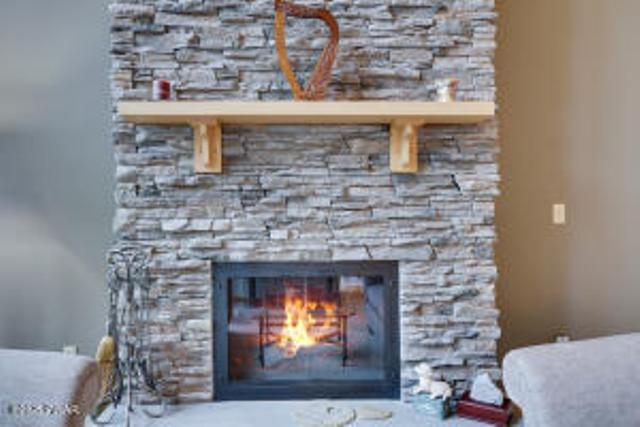 7 Shore Line Dr, Lakeville, PA 18438 - detailed view of a fireplace