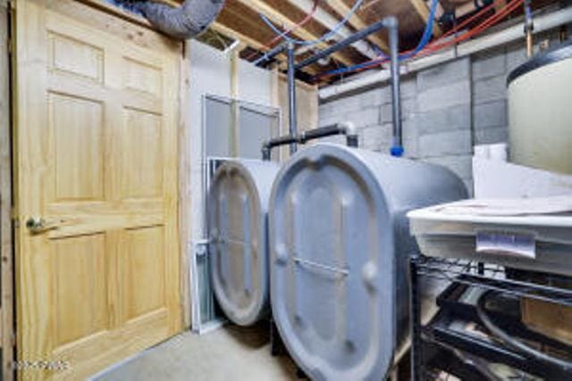 7 Shore Line Dr, Lakeville, PA 18438 - basement view of heating fuel and concrete block wall