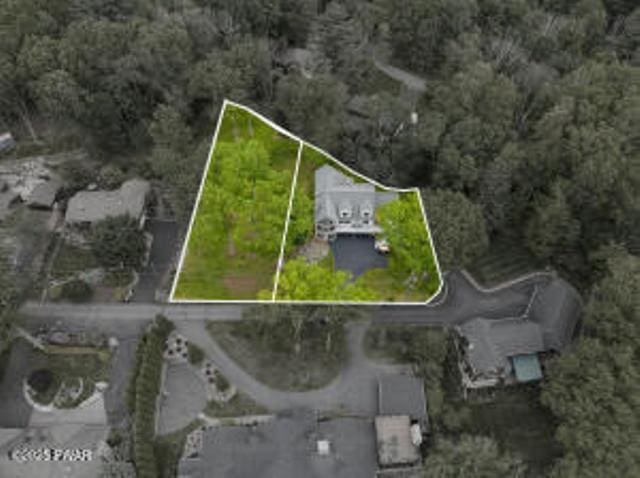 7 Shore Line Dr, Lakeville, PA 18438 - view of property location with property parcel outlined and a forest