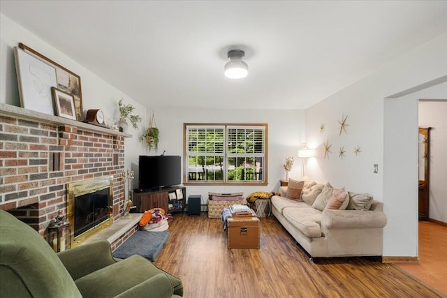 114 Gregory Ct, Stroudsburg, PA 18360 - living room with wood finished floors and a fireplace