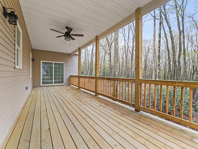 26 Susquehanna Dr, Jim Thorpe, PA 18229 - wooden deck featuring ceiling fan