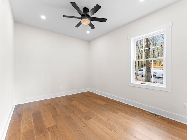 26 Susquehanna Dr, Jim Thorpe, PA 18229 - spare room featuring wood finished floors, a ceiling fan, and recessed lighting