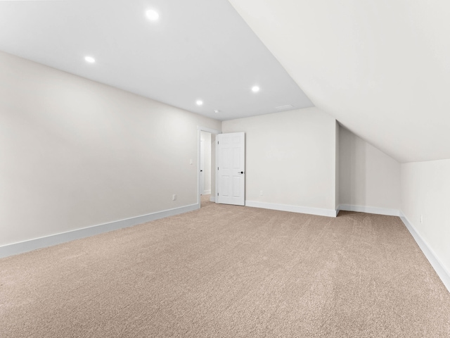 26 Susquehanna Dr, Jim Thorpe, PA 18229 - additional living space featuring recessed lighting, light colored carpet, and vaulted ceiling