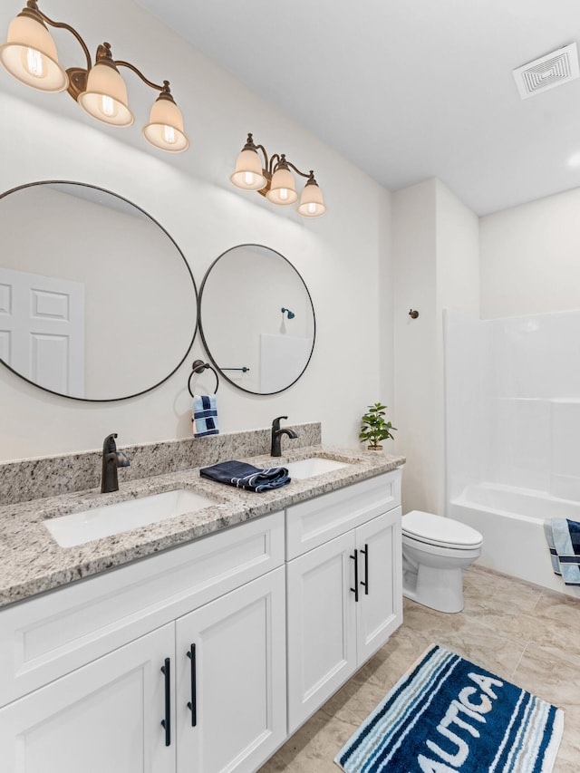 26 Susquehanna Dr, Jim Thorpe, PA 18229 - bathroom featuring double vanity and shower / tub combination