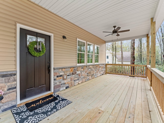 26 Susquehanna Dr, Jim Thorpe, PA 18229 - wooden terrace featuring a ceiling fan
