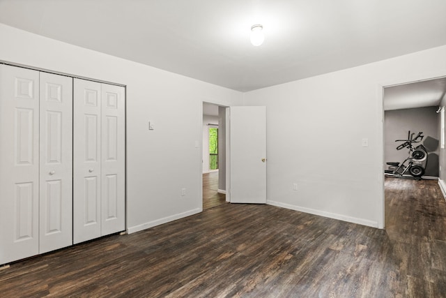 1221 Alder Rd, East Stroudsburg, PA 18302 - unfurnished bedroom featuring wood finished floors, baseboards, and a closet