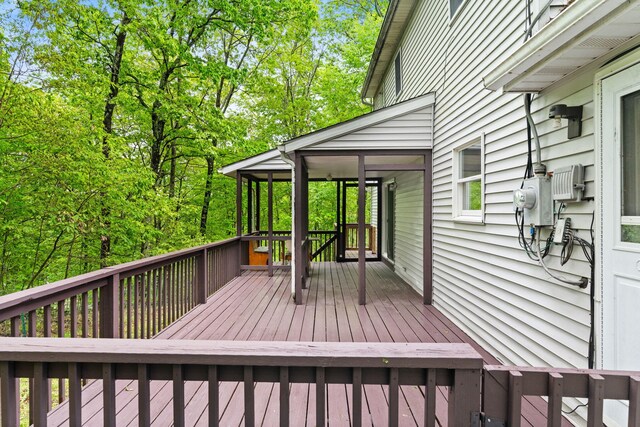 1221 Alder Rd, East Stroudsburg, PA 18302 - view of wooden terrace