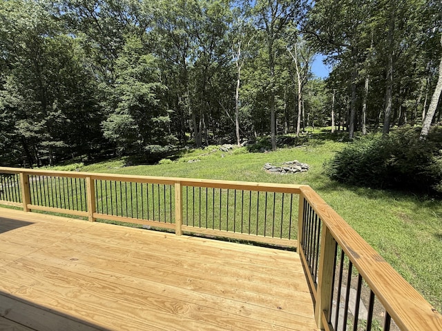 459 Pocono Blvd, Bushkill, PA 18324 - wooden terrace featuring a yard