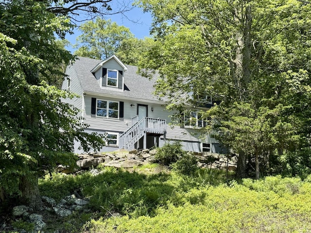 459 Pocono Blvd, Bushkill, PA 18324 - view of front of property featuring stairs and a shingled roof
