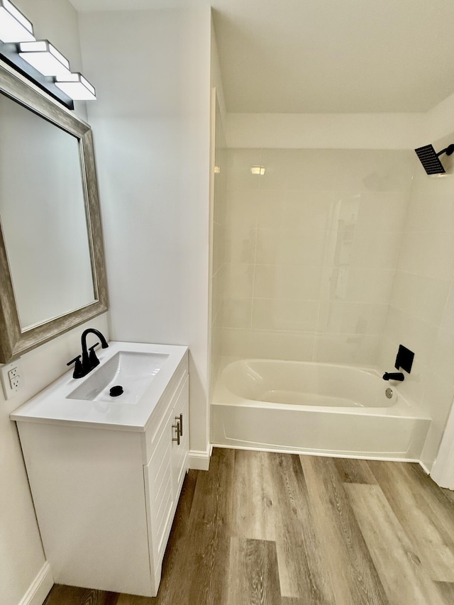 459 Pocono Blvd, Bushkill, PA 18324 - full bathroom with wood finished floors, vanity, and shower / bathtub combination