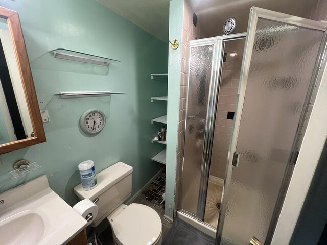 122 Savage Trl, East Stroudsburg, PA 18301 - full bath featuring vanity, a shower stall, and tile patterned flooring