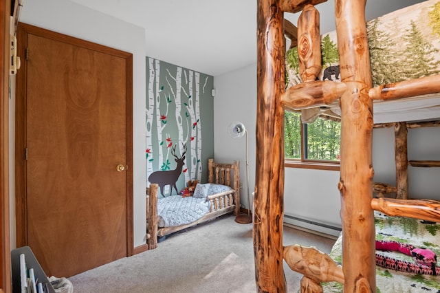 130 Ruffed Grouse Rd, Bushkill, PA 18324 - carpeted bedroom featuring a baseboard radiator