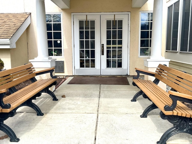 view of patio with french doors