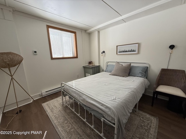 1827 Stag Run, Pocono Lake, PA 18347 - bedroom with a baseboard radiator and wood finished floors