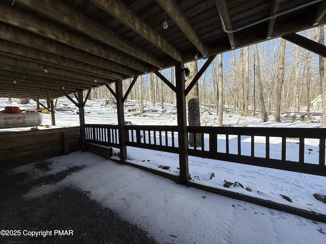 1827 Stag Run, Pocono Lake, PA 18347 - view of snow covered deck