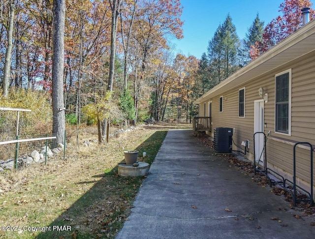 view of property exterior featuring central AC unit