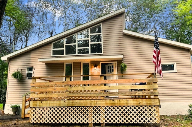 exterior space with a deck