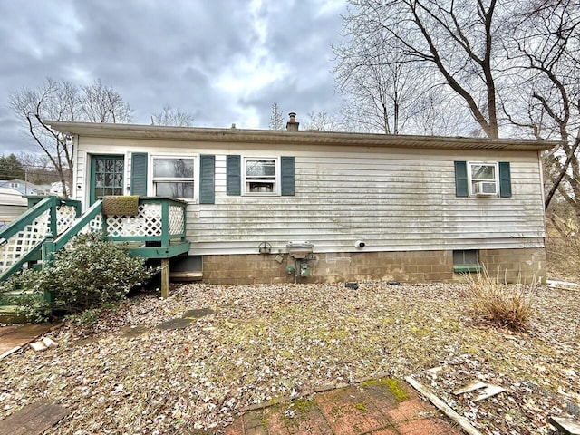 190 Carverton Rd, Trucksville, PA 18708 - view of front of house featuring crawl space and a chimney