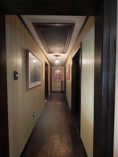 corridor with attic access