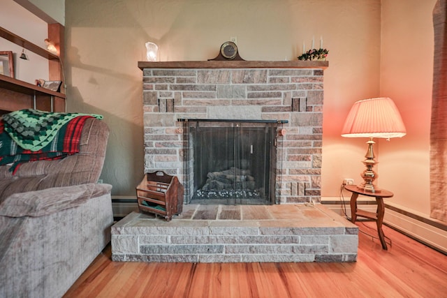 60 Maple Dr, Palmerton, PA 18071 - detailed view of wood finished floors and a fireplace