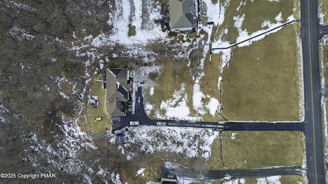 view of snowy aerial view