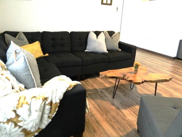 7086 Boulder Ct, Tobyhanna, PA 18466 - living area featuring wood finished floors and baseboards