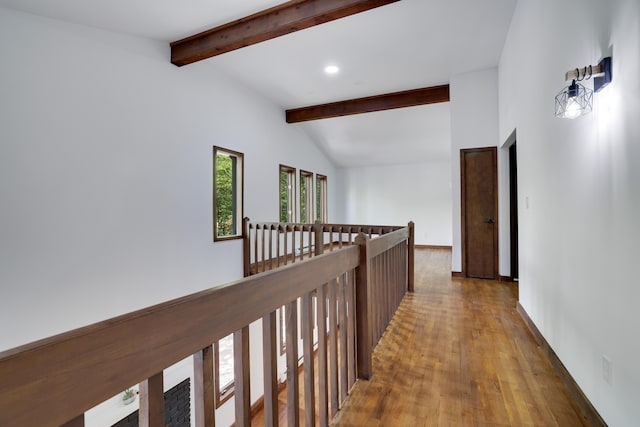 8210 Pine Grove Dr, East Stroudsburg, PA 18301 - hallway featuring wood finished floors, baseboards, and recessed lighting