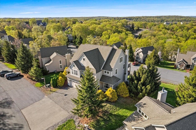 376 Linden Ct Unit 376, Tannersville, PA 18372 - aerial perspective of suburban area with a heavily wooded area