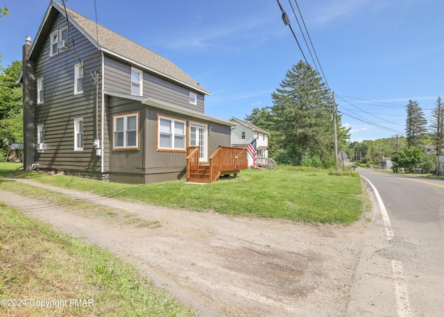 413 Old Rte 940, Pocono Pines, PA 18350 - view of side of property with a deck and a yard
