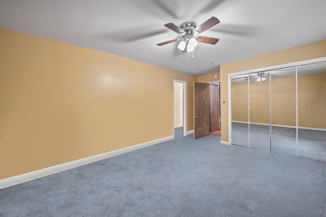 1117 Belaire Dr, East Stroudsburg, PA 18301 - unfurnished bedroom with carpet flooring, a closet, and ceiling fan