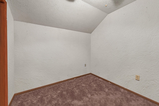 1117 Belaire Dr, East Stroudsburg, PA 18301 - empty room featuring lofted ceiling, carpet, and a textured ceiling