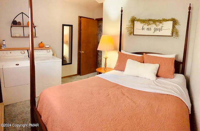 133 N Eastwood Dr, Greentown, PA 18426 - bedroom featuring washing machine and dryer