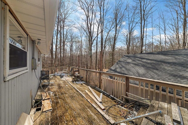 view of wooden terrace