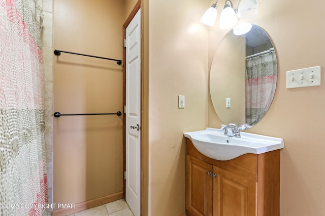 2247 Reo Dr, Effort, PA 18330 - full bath featuring vanity and tile patterned floors