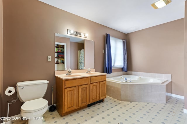 2247 Reo Dr, Effort, PA 18330 - full bathroom featuring double vanity and a bath