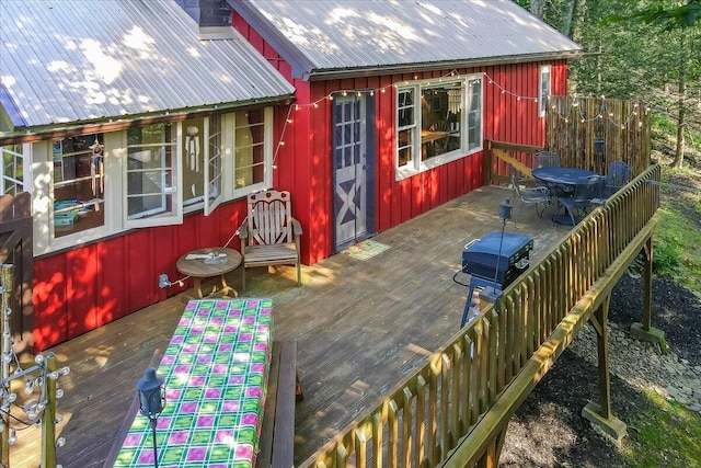 view of wooden terrace