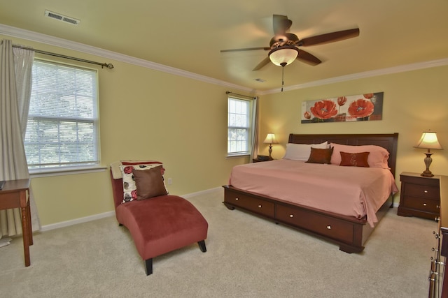 1785 Big Ridge Dr, East Stroudsburg, PA 18302 - carpeted bedroom featuring crown molding and ceiling fan