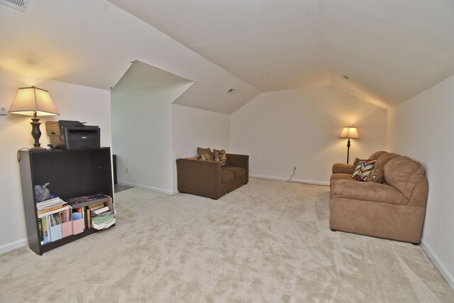 1785 Big Ridge Dr, East Stroudsburg, PA 18302 - living area featuring lofted ceiling and carpet